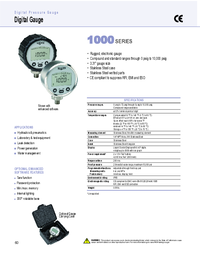 Thumbnail of document Data Sheet - 1000 Series Digital Pressure Gauges